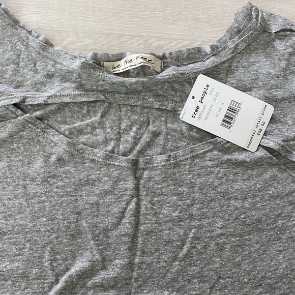 Free People June Linen-Blend T-Shirt Size Small NWT - Picture 5 of 9